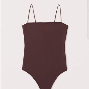 A&F Seamless Cami Bodysuit - Dark Brown